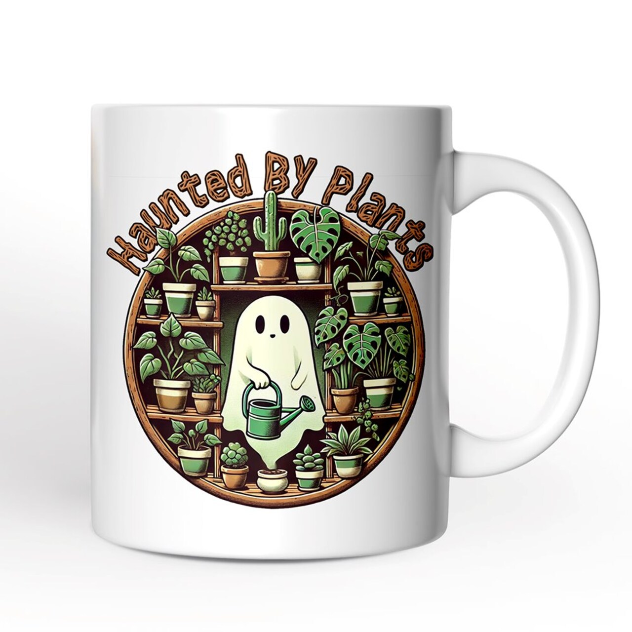 Green Thumb Ghost, Halloween Mug, Haunted by Plants, Fun Gardener Gift
